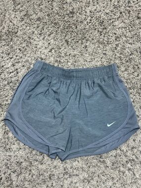 Nike Women's Slate Grey Athletic Shorts with light grey Swoosh